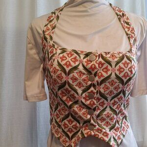 Women's tank top/caraco/asymmetrical camisole with front buttons